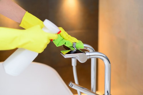 Steam carpet cleaning process in a Blackwall home